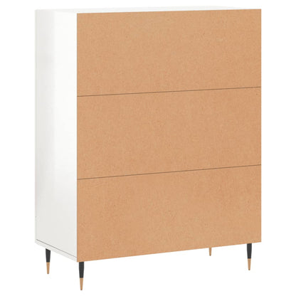 Sideboard High Gloss White 69,5x34x90 cm Engineered Wood