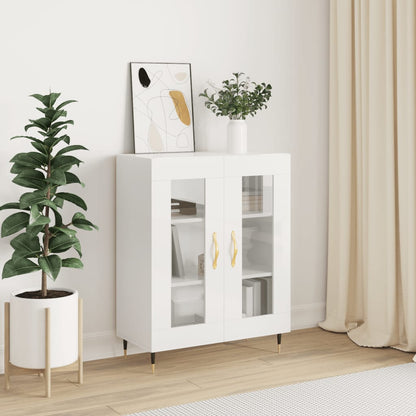 Sideboard High Gloss White 69,5x34x90 cm Engineered Wood