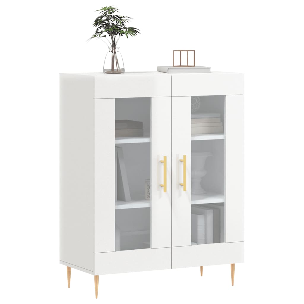 Sideboard High Gloss White 69,5x34x90 cm Engineered Wood