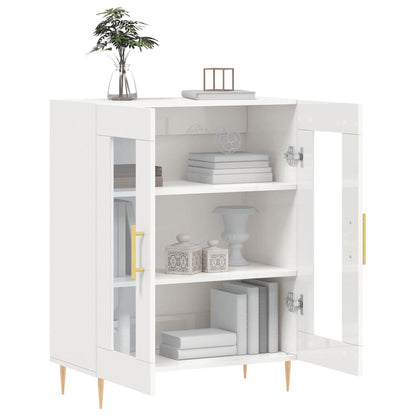 Sideboard High Gloss White 69,5x34x90 cm Engineered Wood