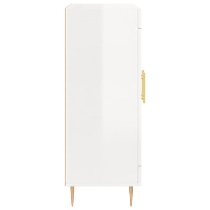 Sideboard High Gloss White 69,5x34x90 cm Engineered Wood