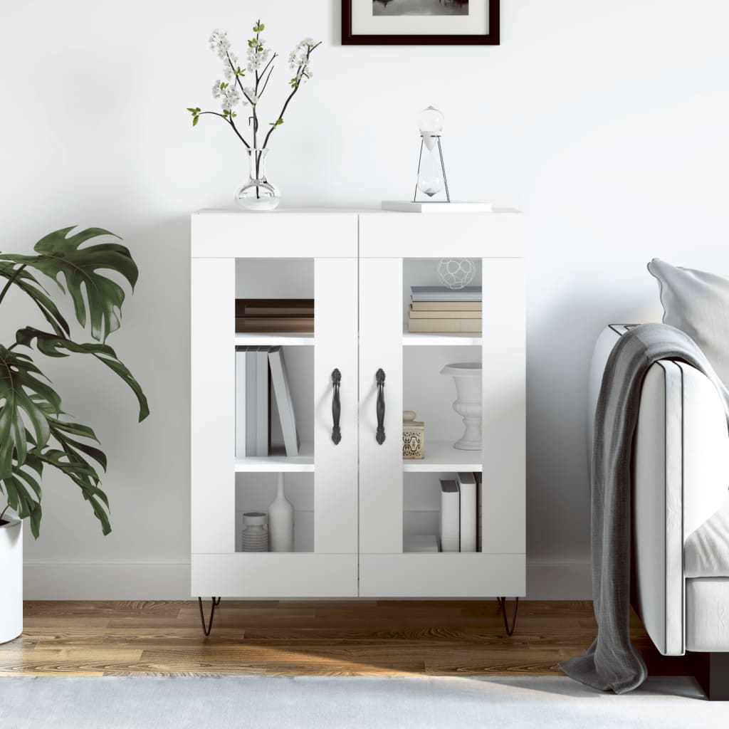 Sideboard White 69.5x34x90 cm Engineered Wood
