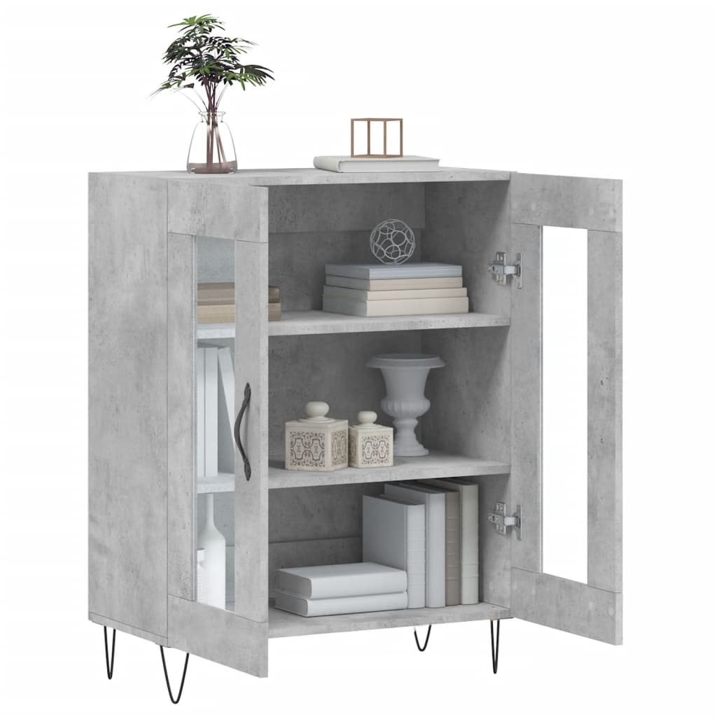 Sideboard Concrete Grey 69,5x34x90 cm Engineered Wood