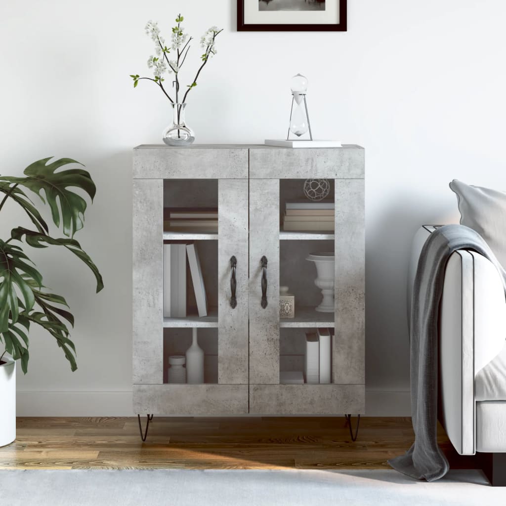 Sideboard Concrete Grey 69,5x34x90 cm Engineered Wood