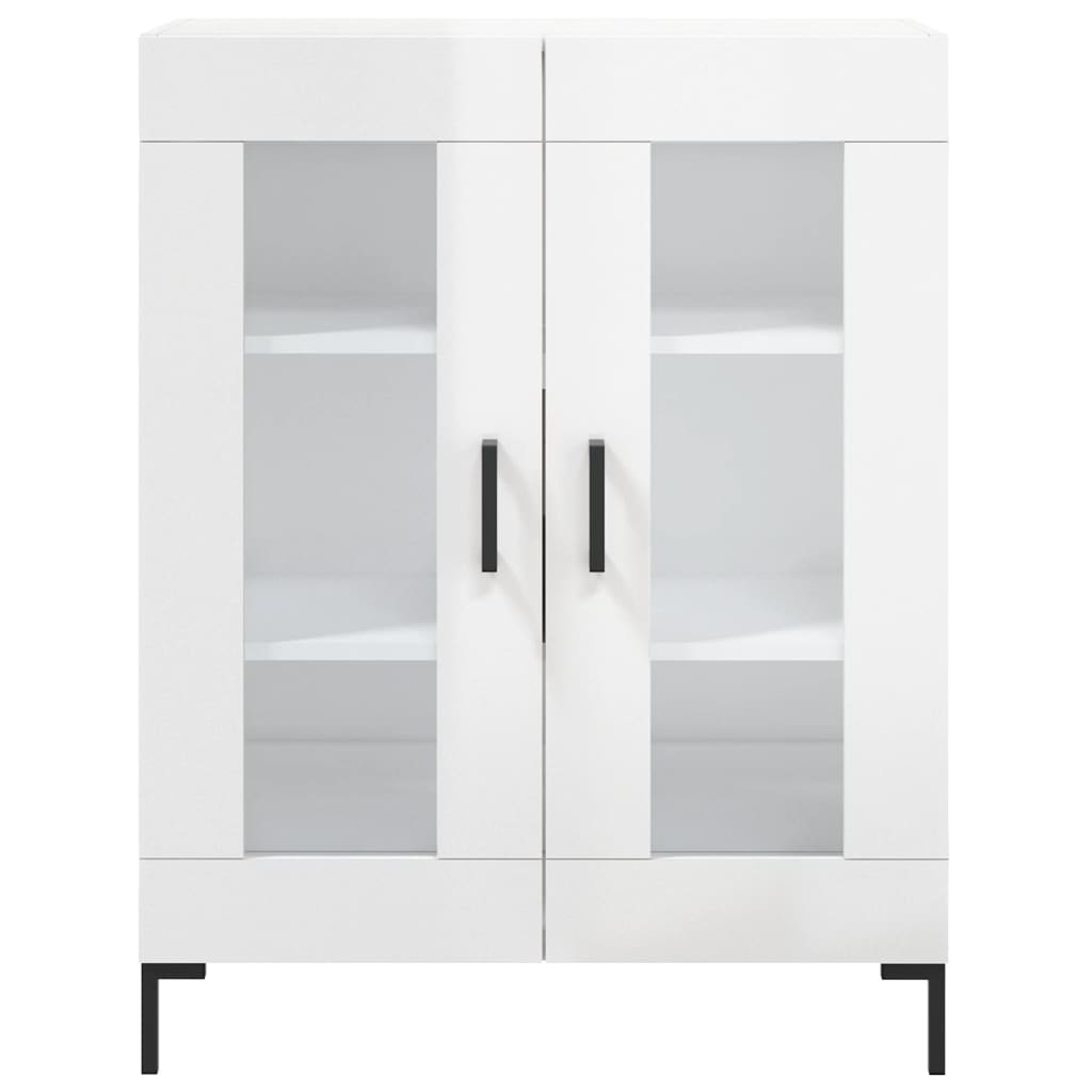 Sideboard High Gloss White 69.5x34x90 cm Engineered Wood