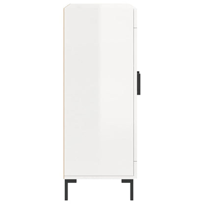Sideboard High Gloss White 69.5x34x90 cm Engineered Wood