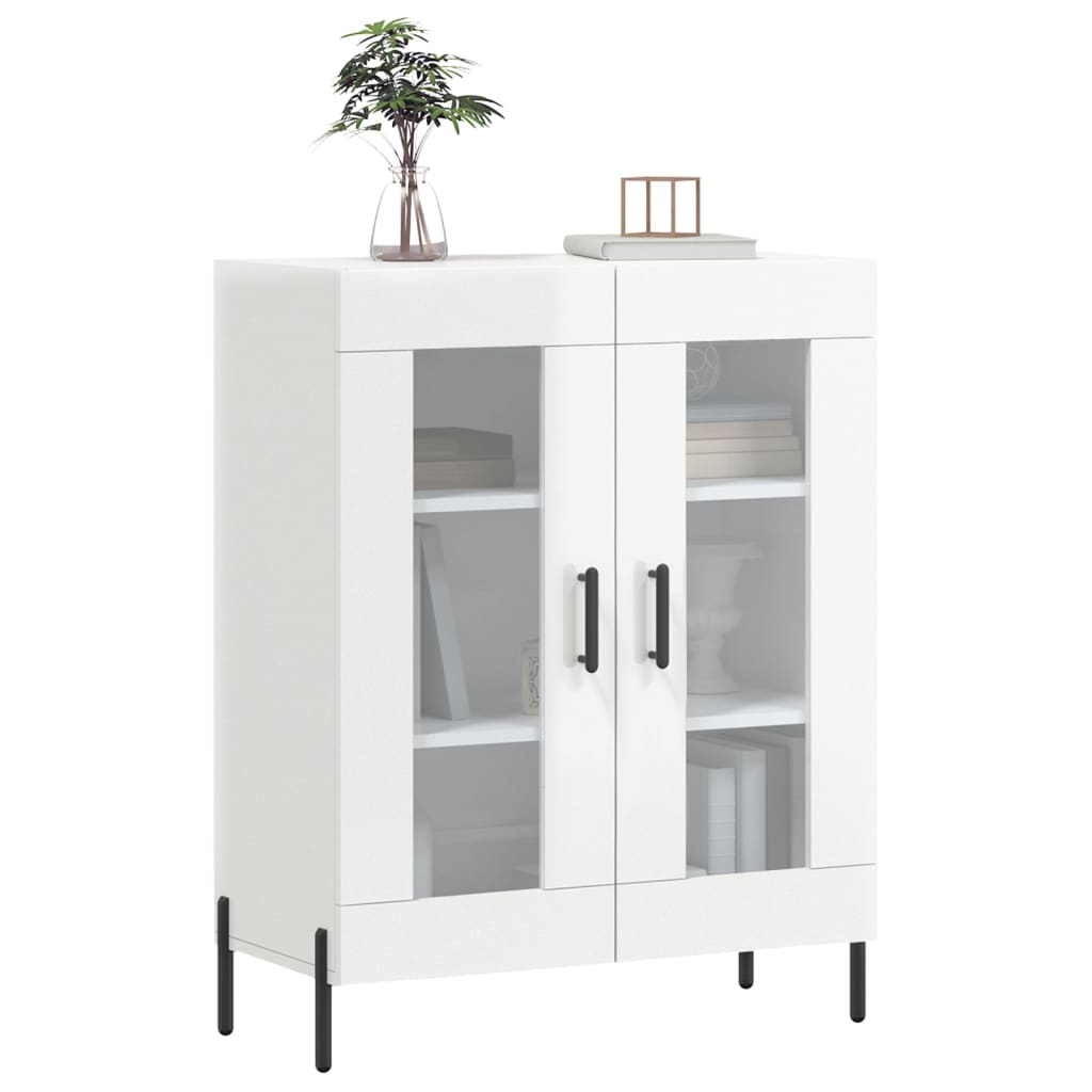 Sideboard High Gloss White 69.5x34x90 cm Engineered Wood