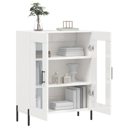 Sideboard High Gloss White 69.5x34x90 cm Engineered Wood