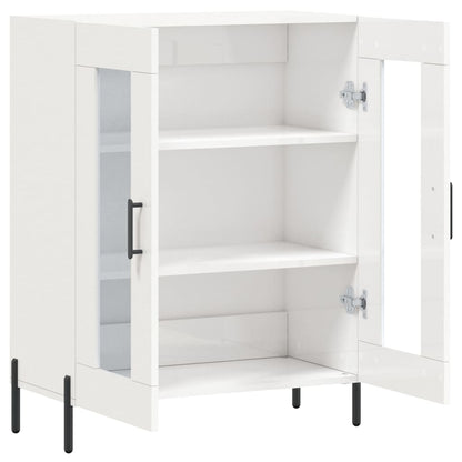 Sideboard High Gloss White 69.5x34x90 cm Engineered Wood