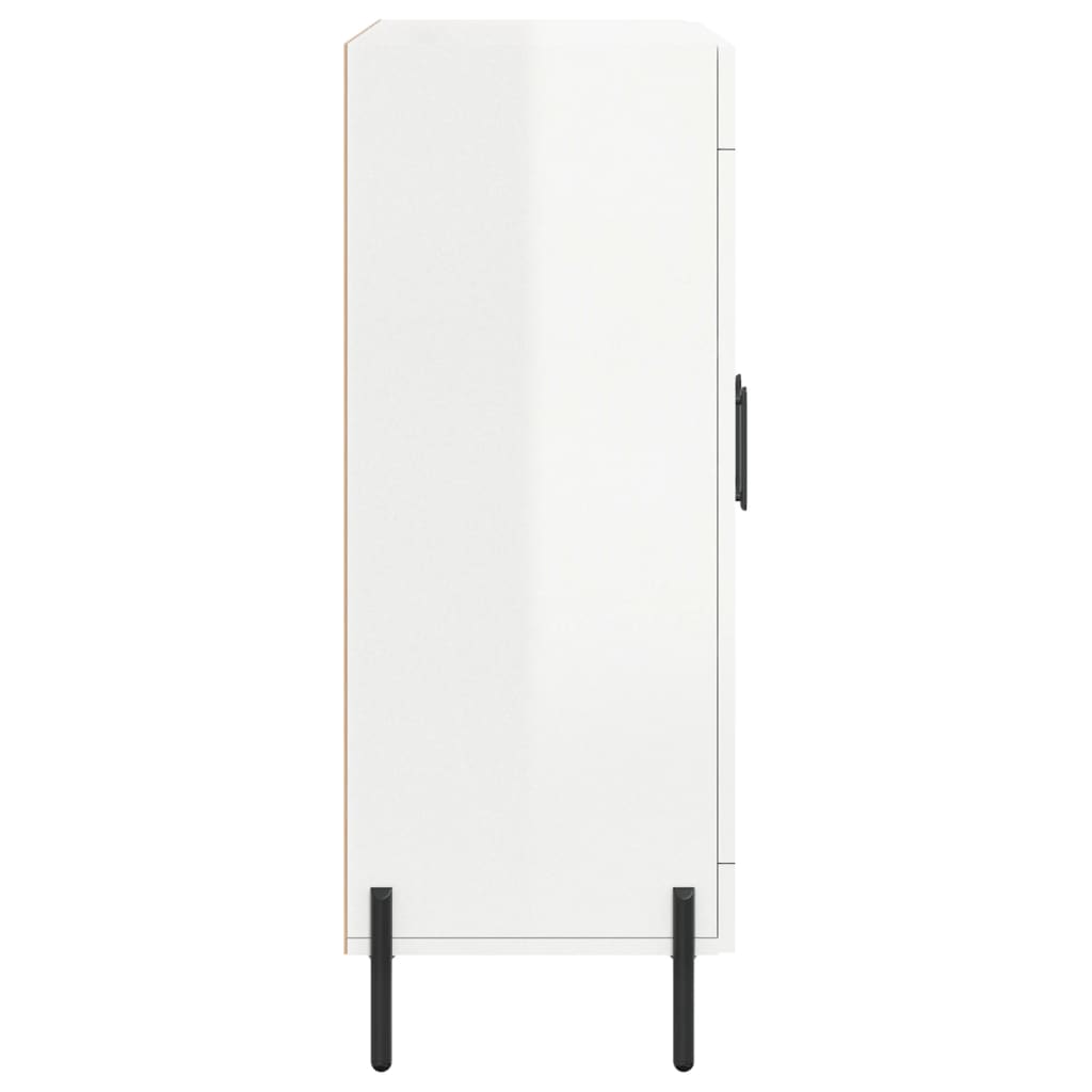 Sideboard High Gloss White 69.5x34x90 cm Engineered Wood