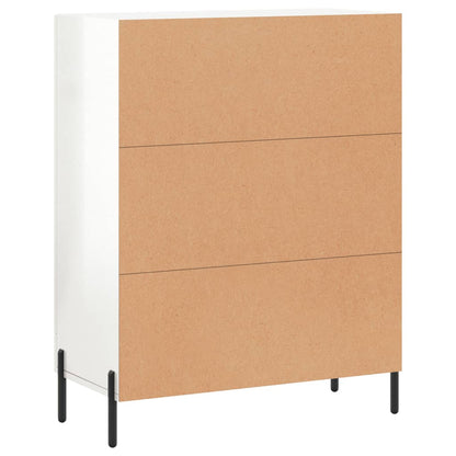 Sideboard High Gloss White 69.5x34x90 cm Engineered Wood