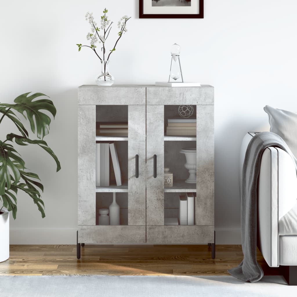 Sideboard Concrete Grey 69,5x34x90 cm Engineered Wood