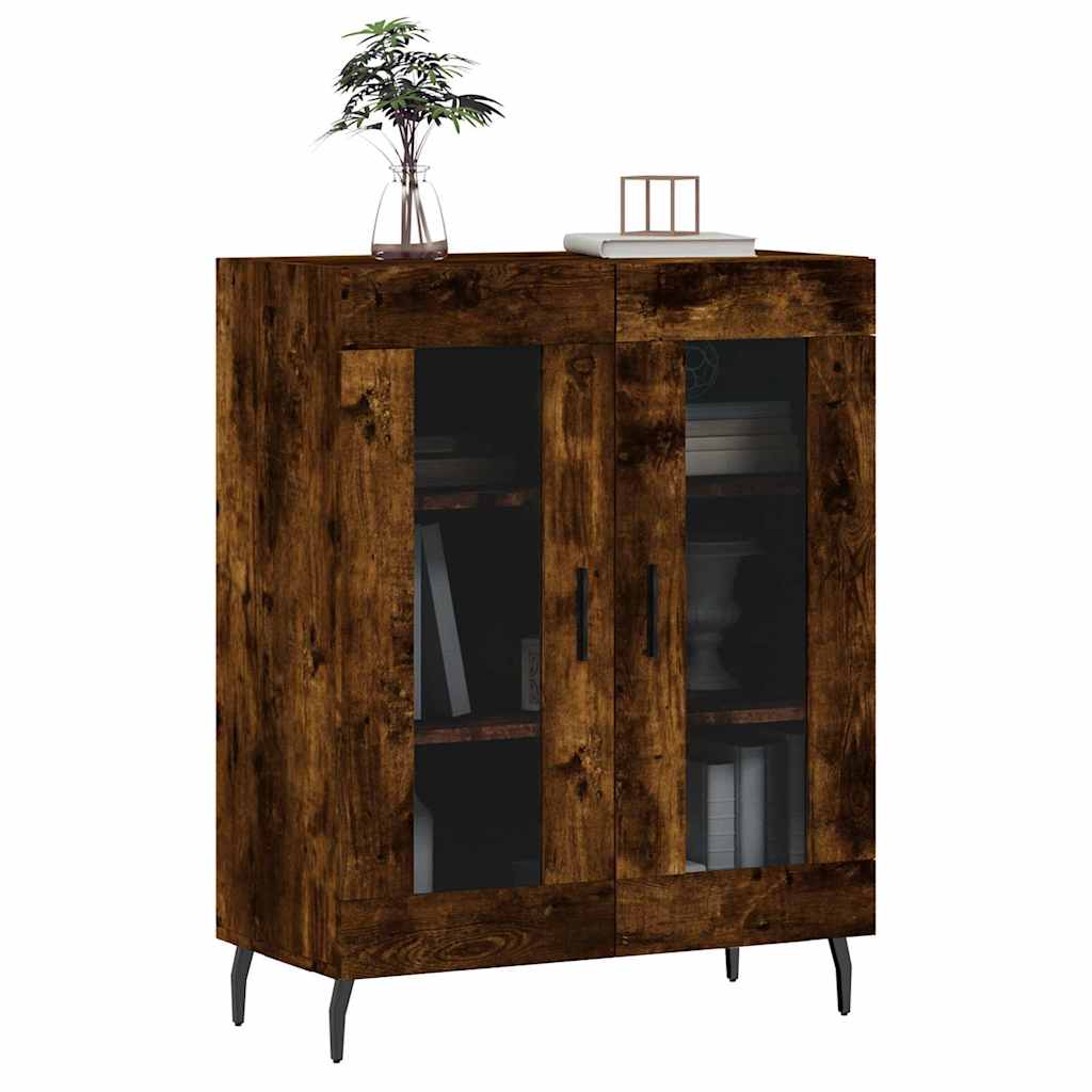 Sideboard Smoked Oak 69,5x34x90 cm Engineered Wood