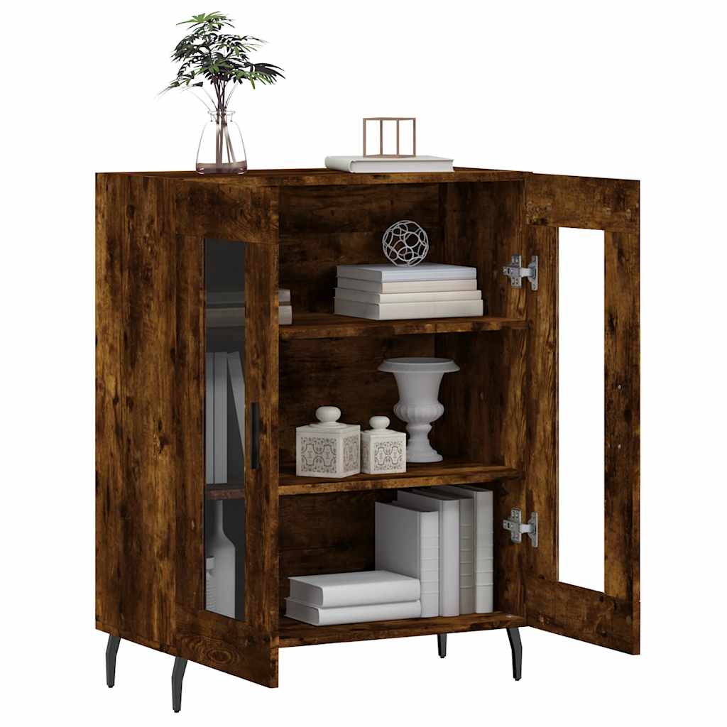 Sideboard Smoked Oak 69.5x34x90 cm Engineered Wood