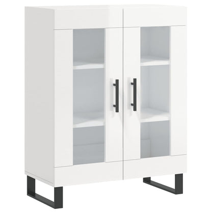 Sideboard High Gloss White 69.5x34x90 cm Engineered Wood