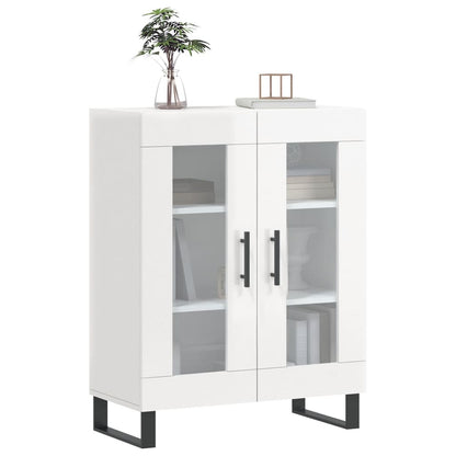 Sideboard High Gloss White 69.5x34x90 cm Engineered Wood