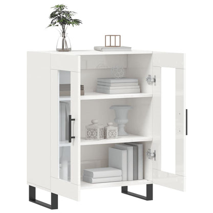 Sideboard High Gloss White 69.5x34x90 cm Engineered Wood