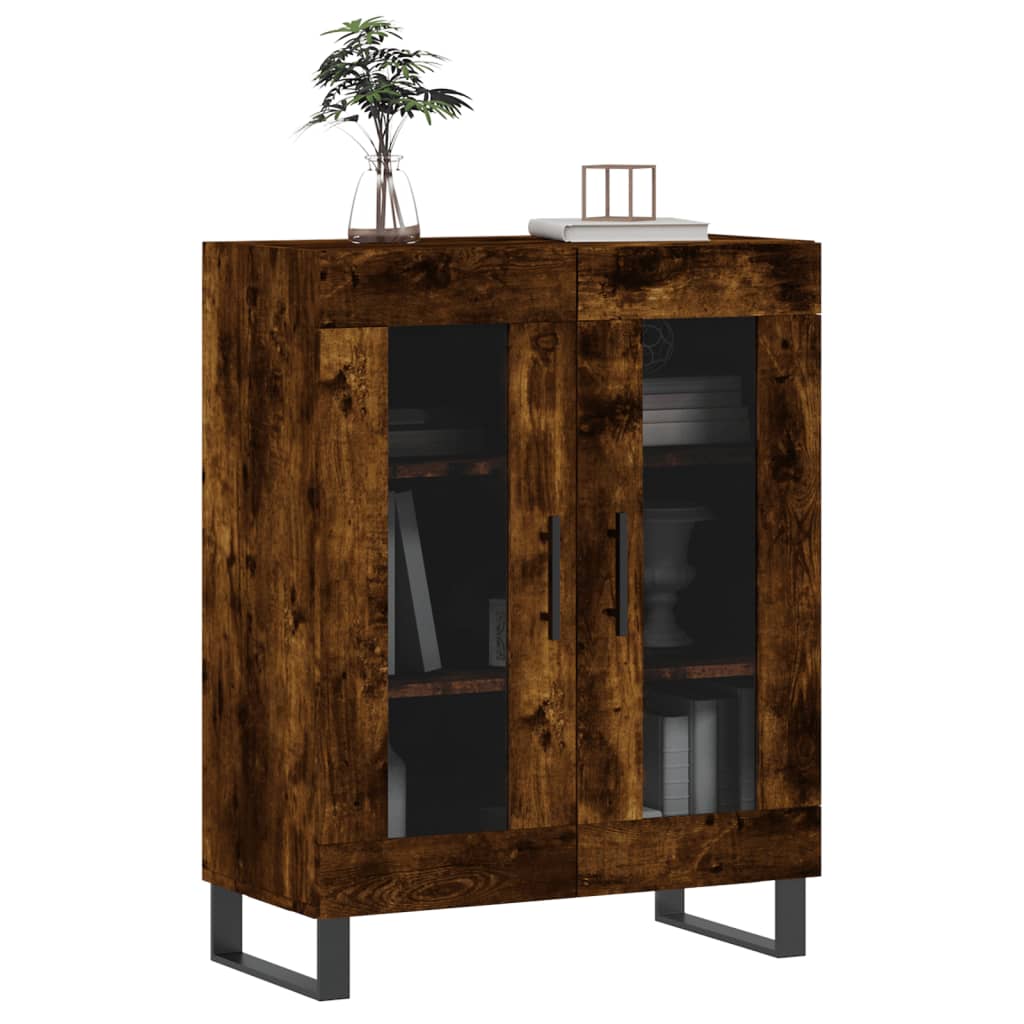 Sideboard Smoked Oak 69.5x34x90 cm Engineered Wood