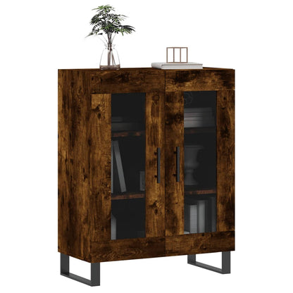 Sideboard Smoked Oak 69.5x34x90 cm Engineered Wood