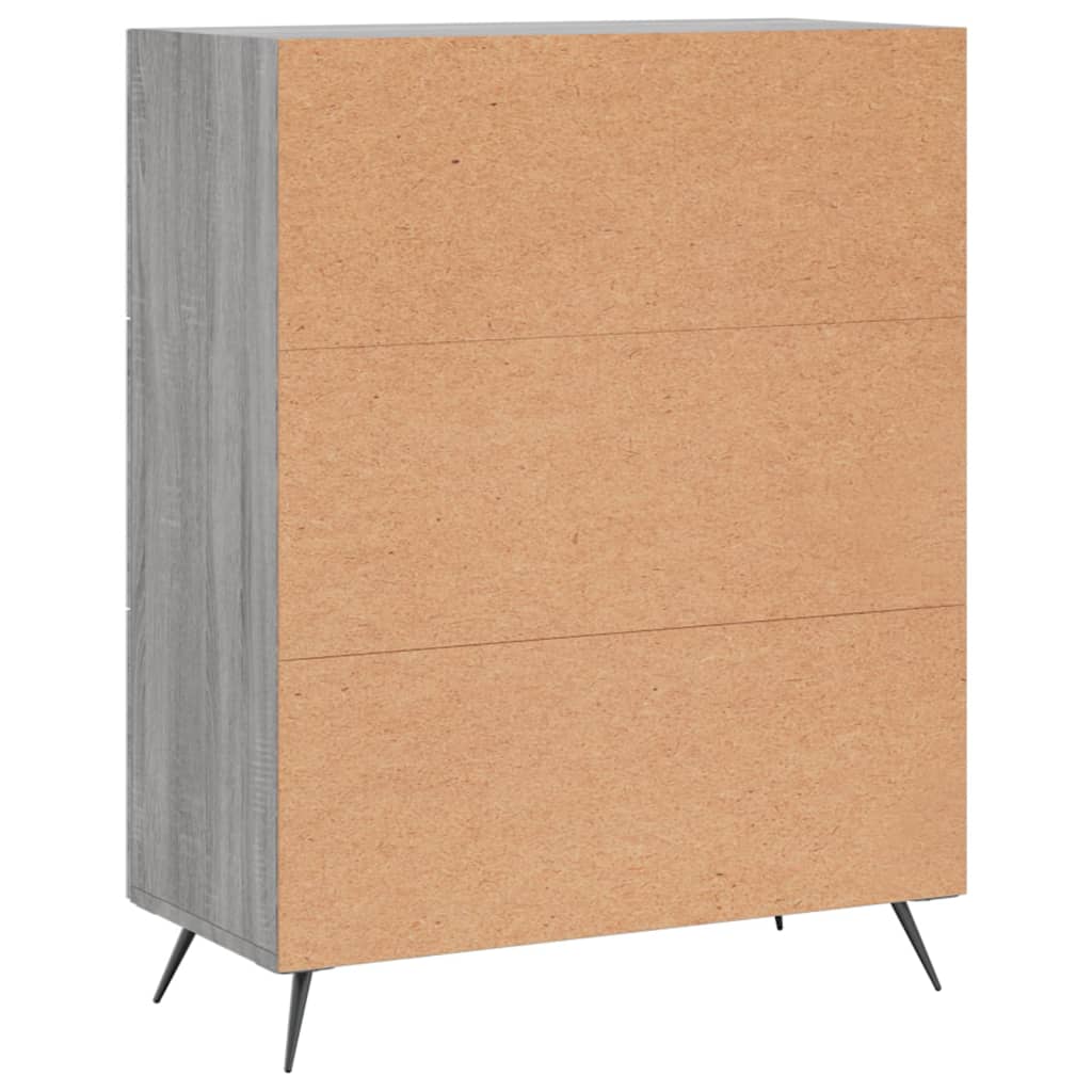 Chest of Drawers Grey Sonoma 69.5x34x90 cm Engineered Wood