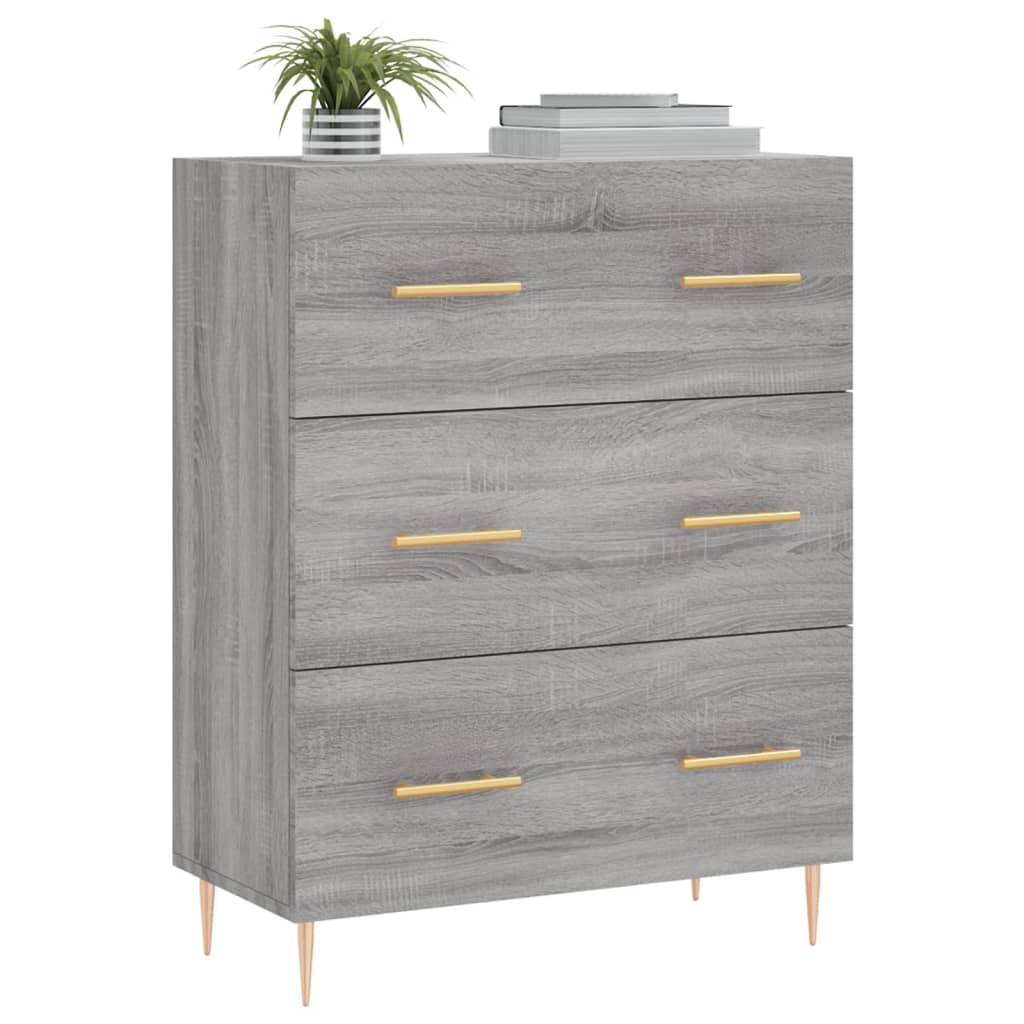 Sideboard Grey Sonoma 69,5x34x90 cm Engineered Wood