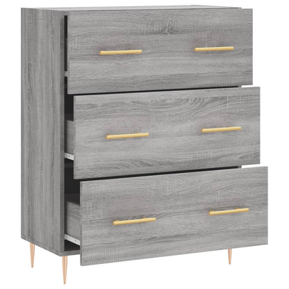 Sideboard Grey Sonoma 69.5x34x90 cm Engineered Wood