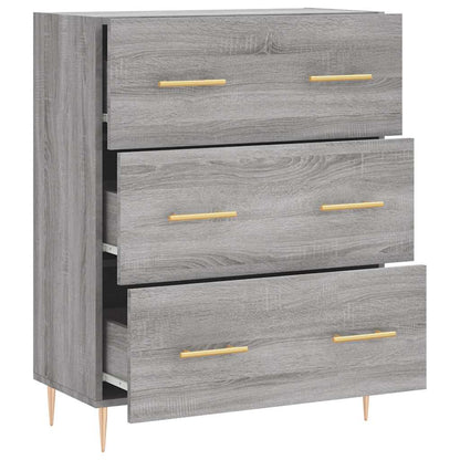 Sideboard Grey Sonoma 69,5x34x90 cm Engineered Wood