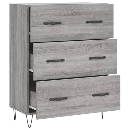 Sideboard Grey Sonoma 69.5x34x90 cm Engineered Wood