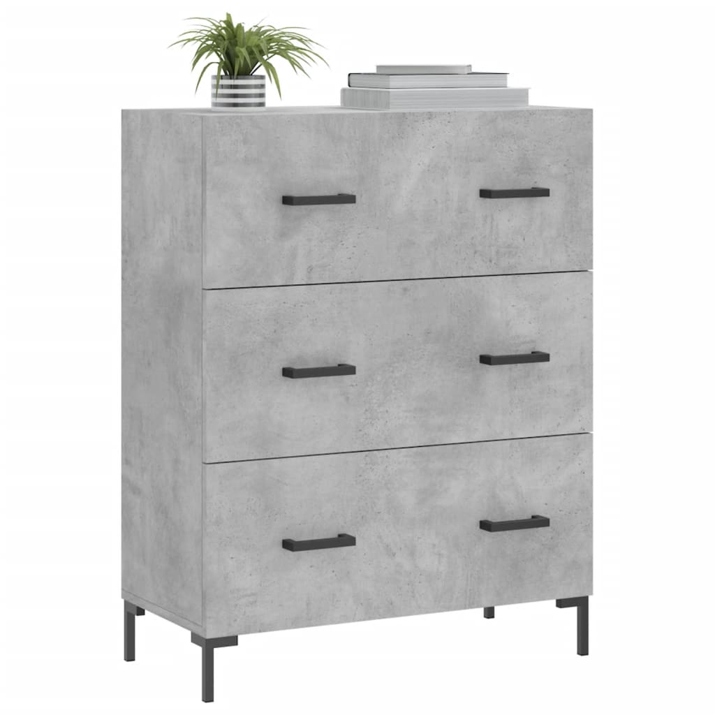 Sideboard Concrete Grey 69.5x34x90 cm Engineered Wood