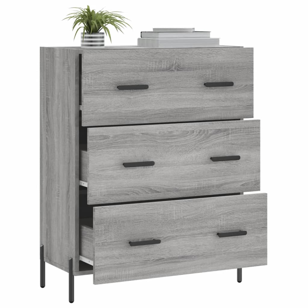 Sideboard Grey Sonoma 69.5x34x90 cm Engineered Wood