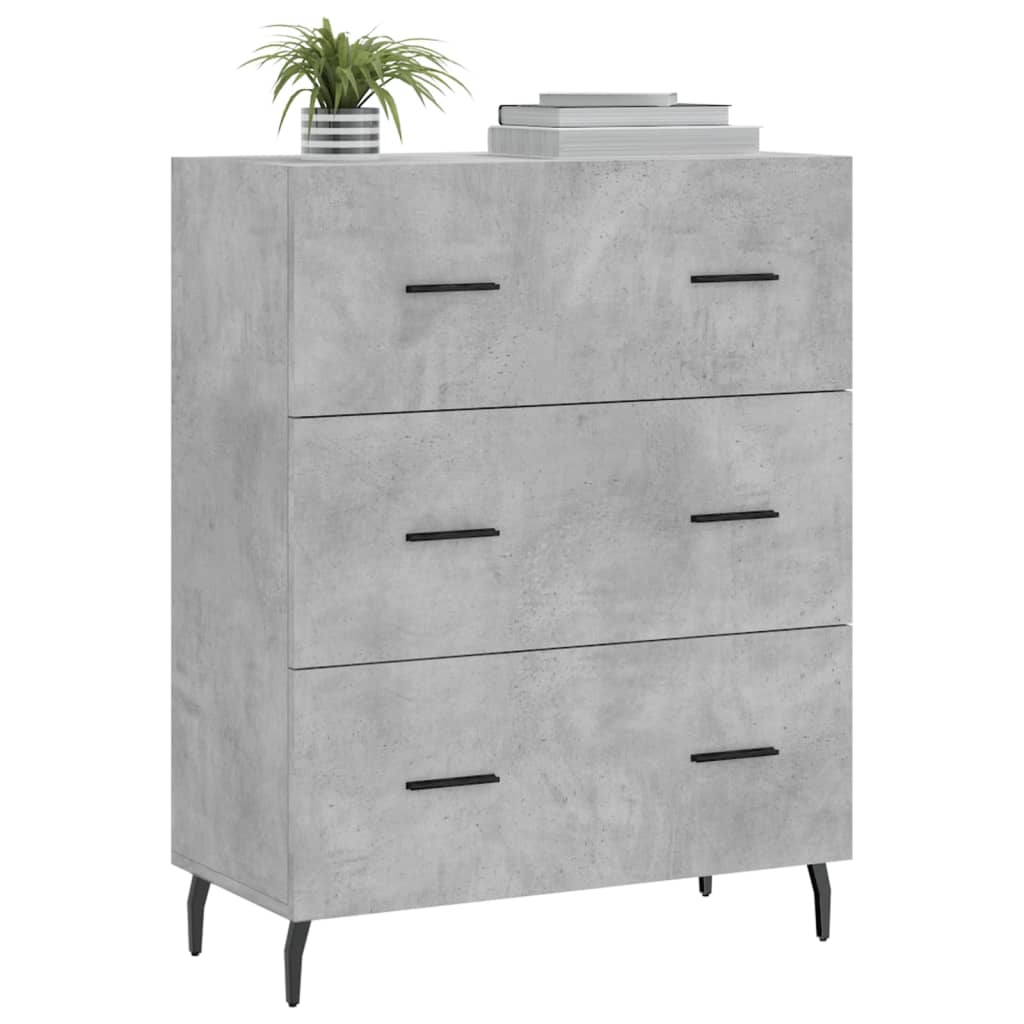 Sideboard Concrete Grey 69.5x34x90 cm Engineered Wood