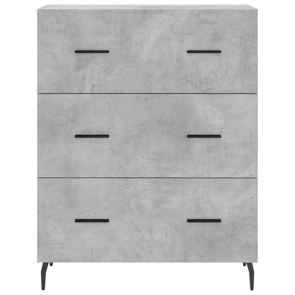 Sideboard Concrete Grey 69.5x34x90 cm Engineered Wood