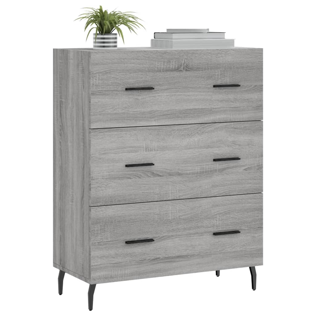 Sideboard Grey Sonoma 69,5x34x90 cm Engineered Wood