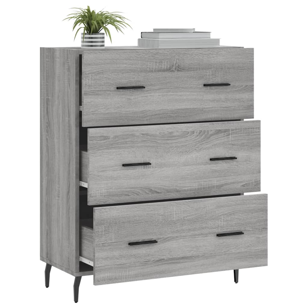 Sideboard Grey Sonoma 69,5x34x90 cm Engineered Wood
