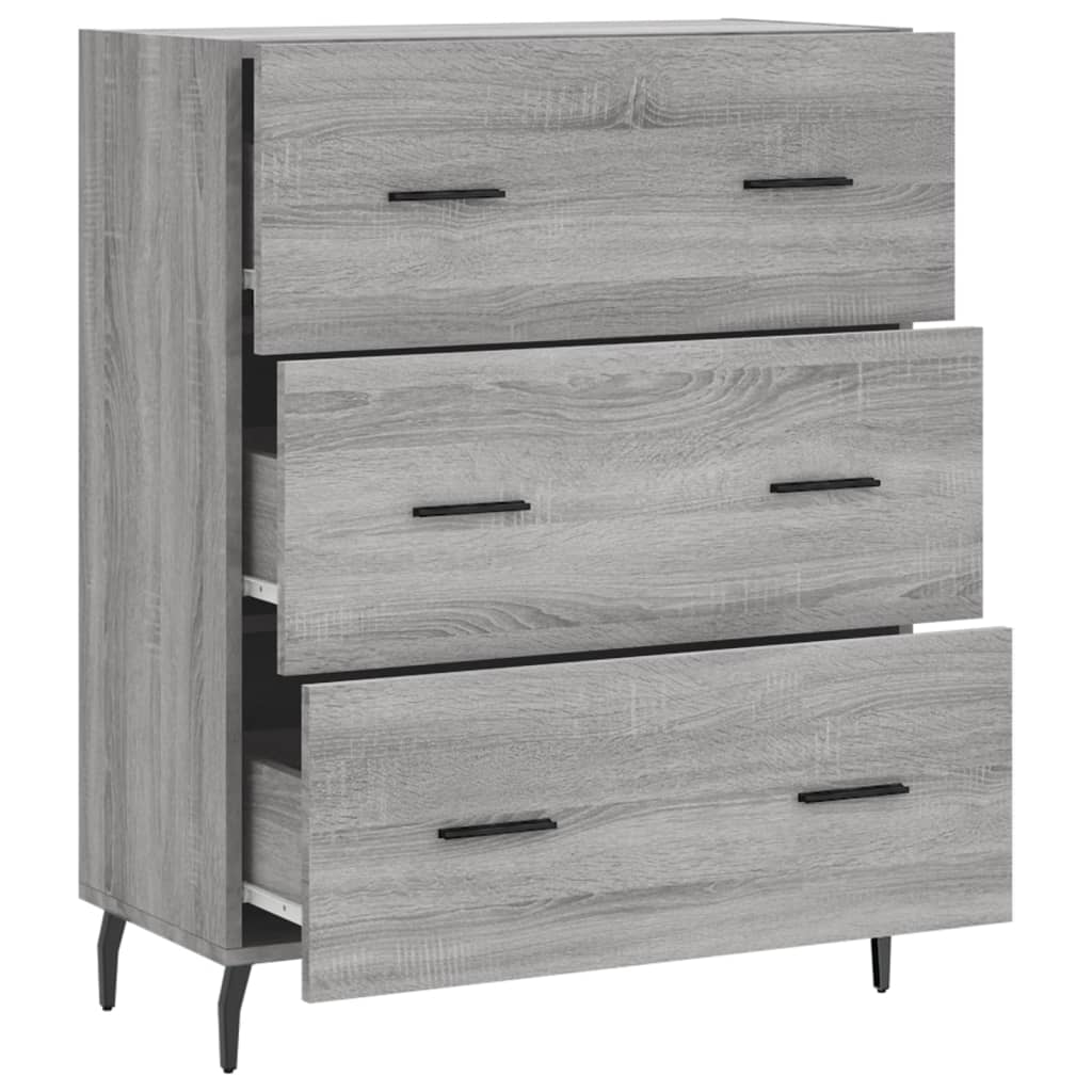 Sideboard Grey Sonoma 69,5x34x90 cm Engineered Wood