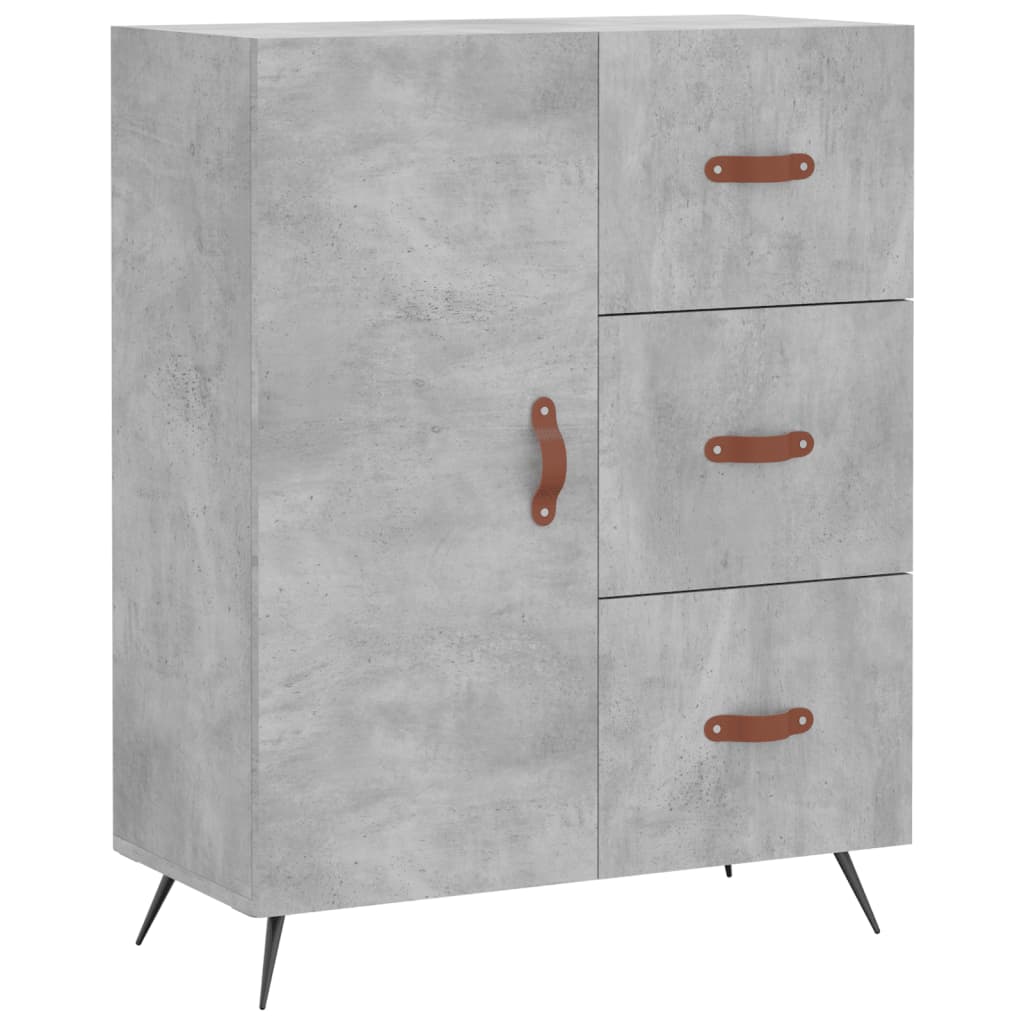 Sideboard Concrete Grey 69.5x34x90 cm Engineered Wood