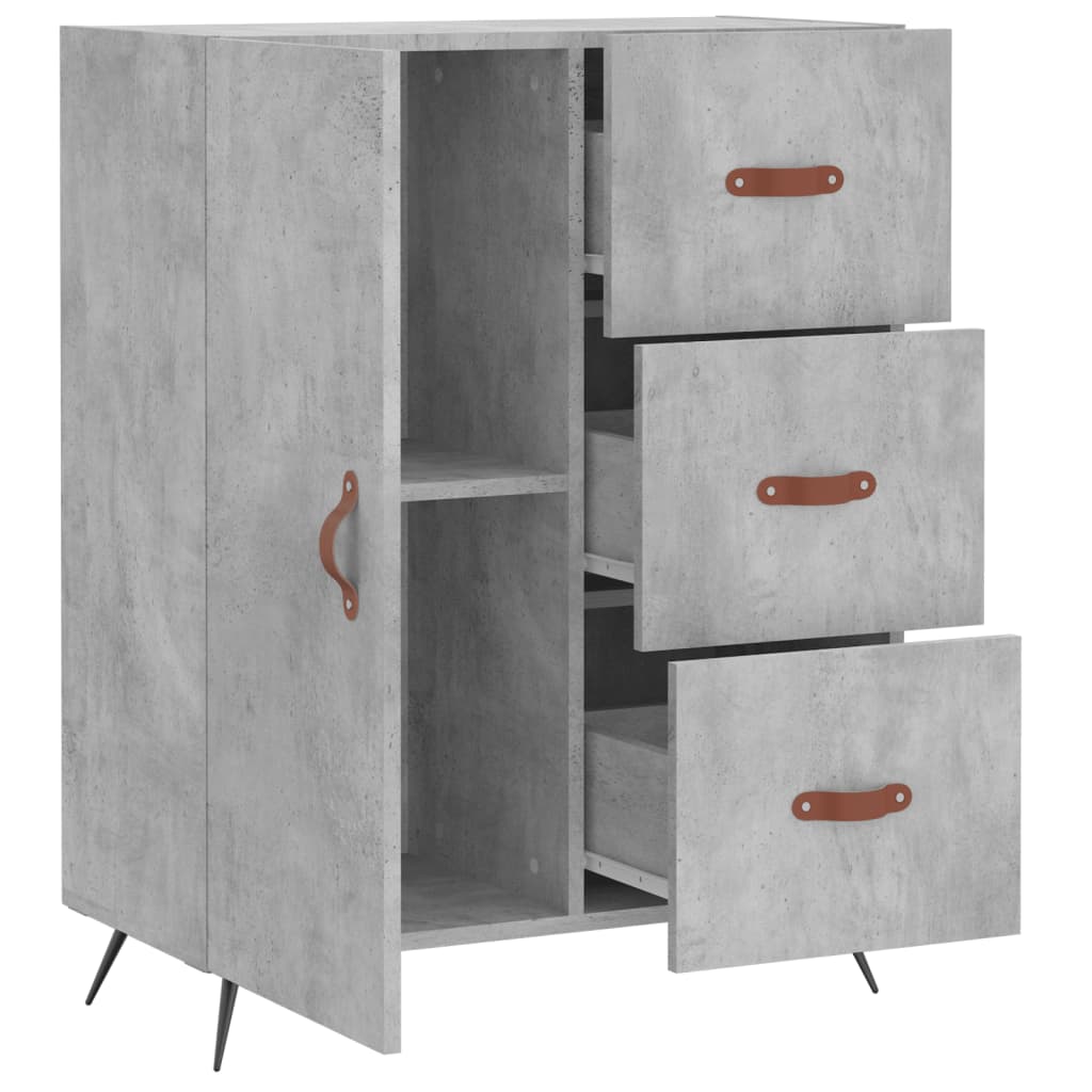 Sideboard Concrete Grey 69.5x34x90 cm Engineered Wood