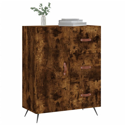 Sideboard Smoked Oak 69.5x34x90 cm Engineered Wood