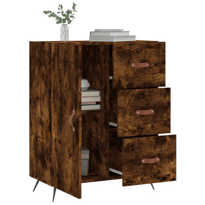 Sideboard Smoked Oak 69.5x34x90 cm Engineered Wood