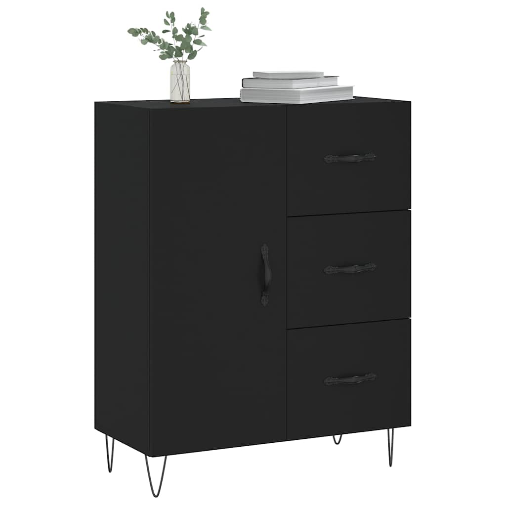 Sideboard Black 69.5x34x90 cm Engineered Wood