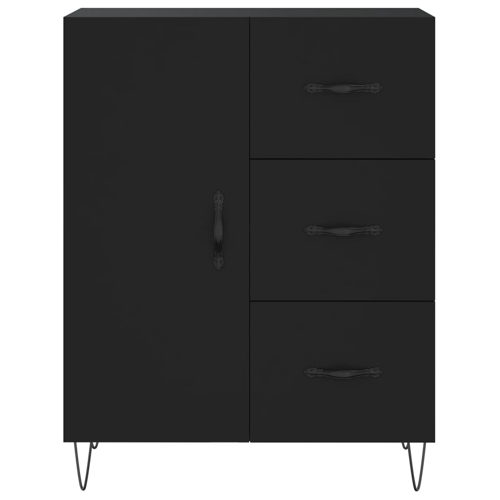 Sideboard Black 69.5x34x90 cm Engineered Wood