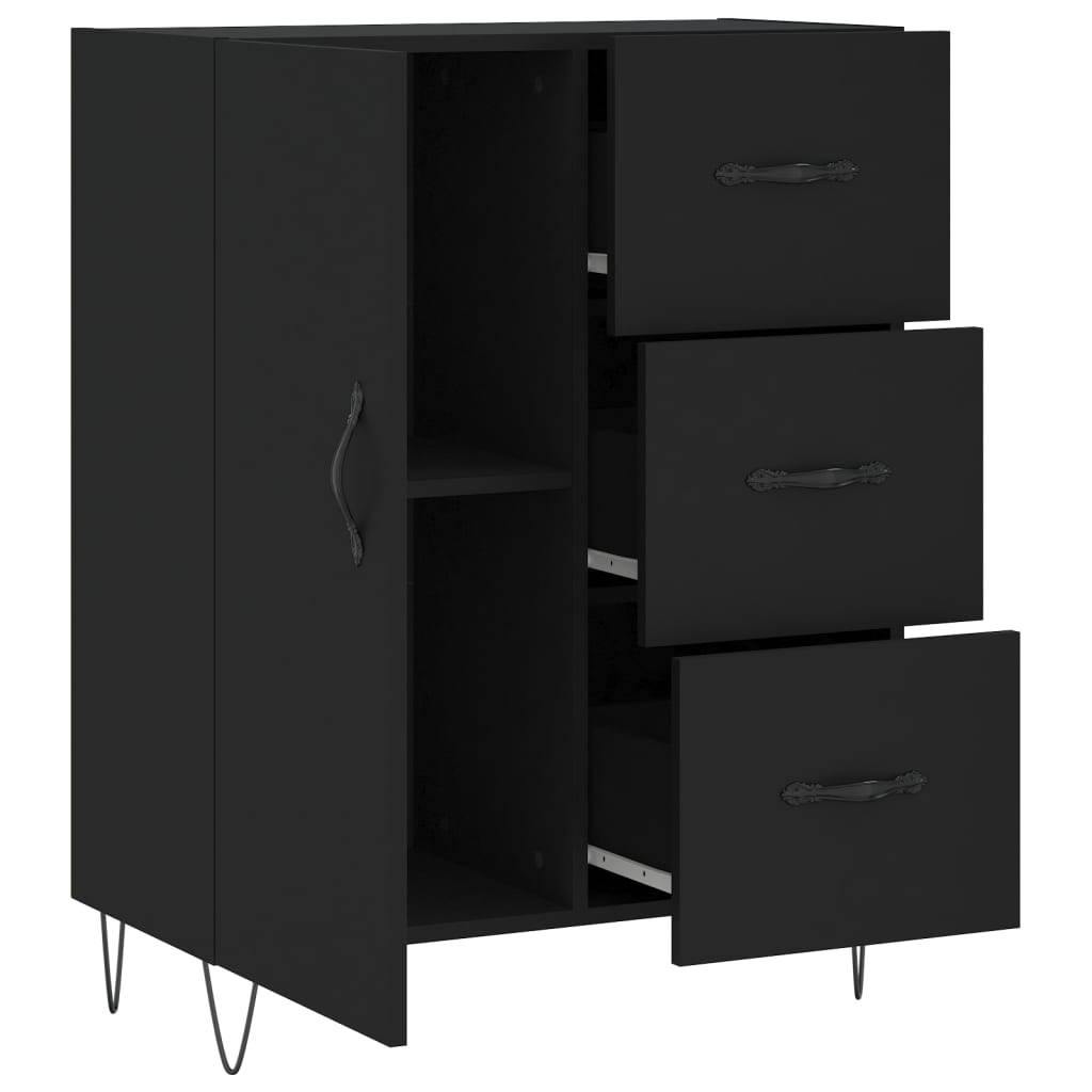 Sideboard Black 69.5x34x90 cm Engineered Wood