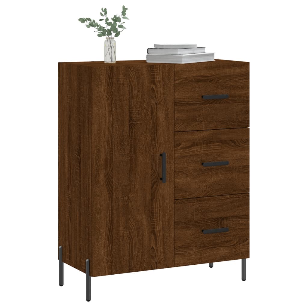 Sideboard Brown Oak 69.5x34x90 cm Engineered Wood
