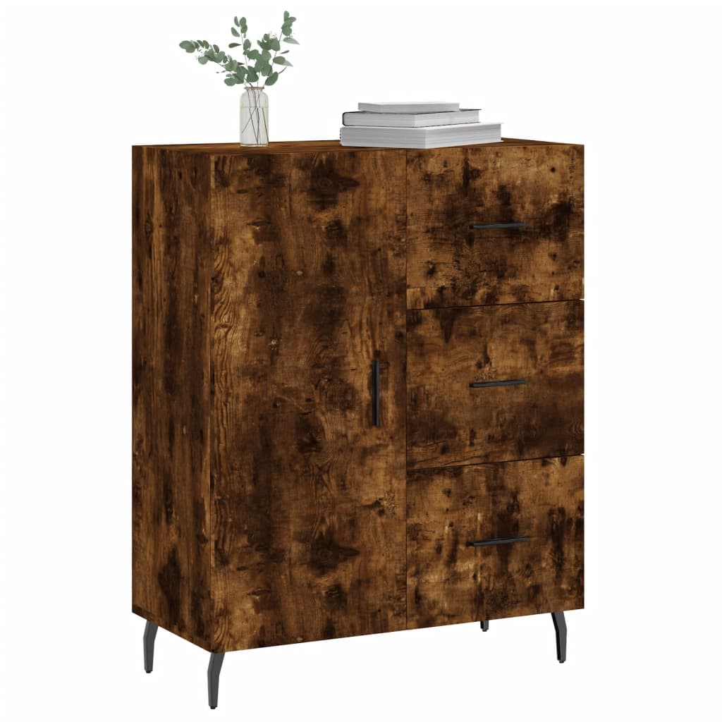 Sideboard Smoked Oak 69,5x34x90 cm Engineered Wood