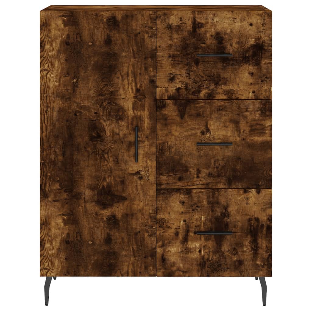 Sideboard Smoked Oak 69,5x34x90 cm Engineered Wood