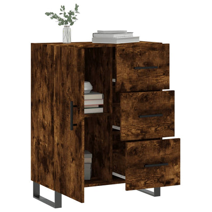 Sideboard Smoked Oak 69.5x34x90 cm Engineered Wood