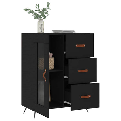 Sideboard Black 69.5x34x90 cm Engineered Wood