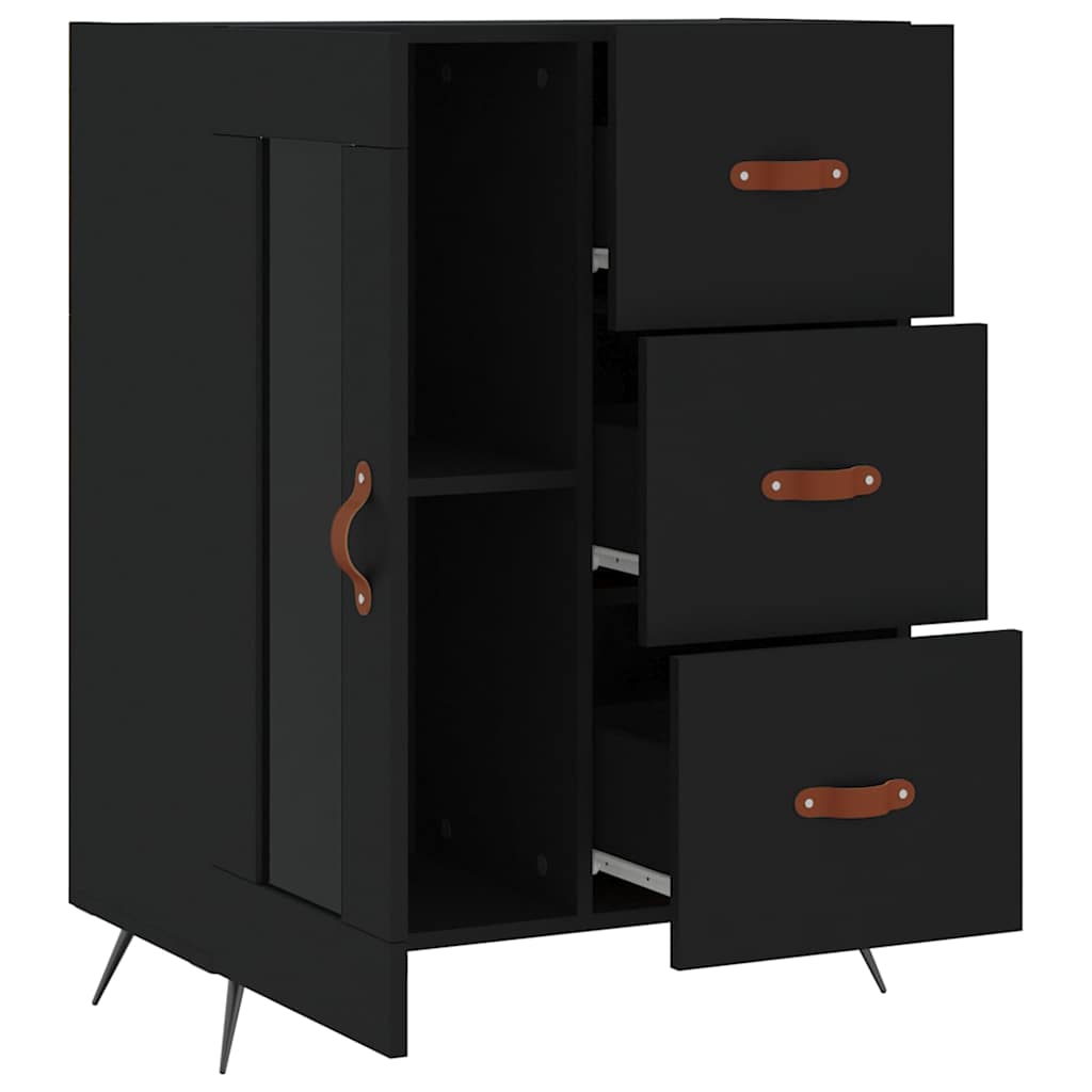 Sideboard Black 69.5x34x90 cm Engineered Wood