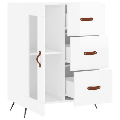 Sideboard High Gloss White 69,5x34x90 cm Engineered Wood