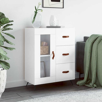 Sideboard High Gloss White 69,5x34x90 cm Engineered Wood